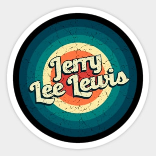 Graphic Jerry Lee Name Retro Vintage Circle Sticker